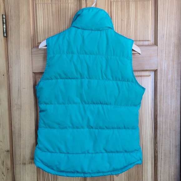 Vintage Y2K Aeropostale Down Puffer Vest Women Sz M Blue Full-Zip Preppy Pockets - Picture 4 of 16